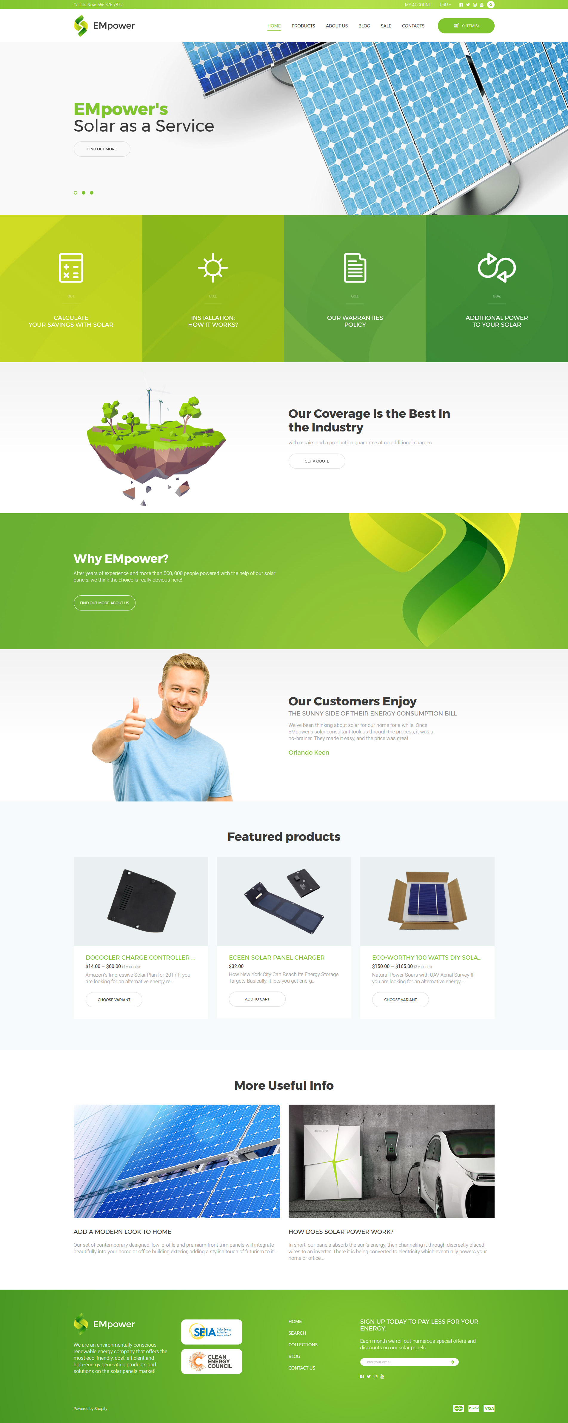 EMpower – Solar Energy Shopify Theme