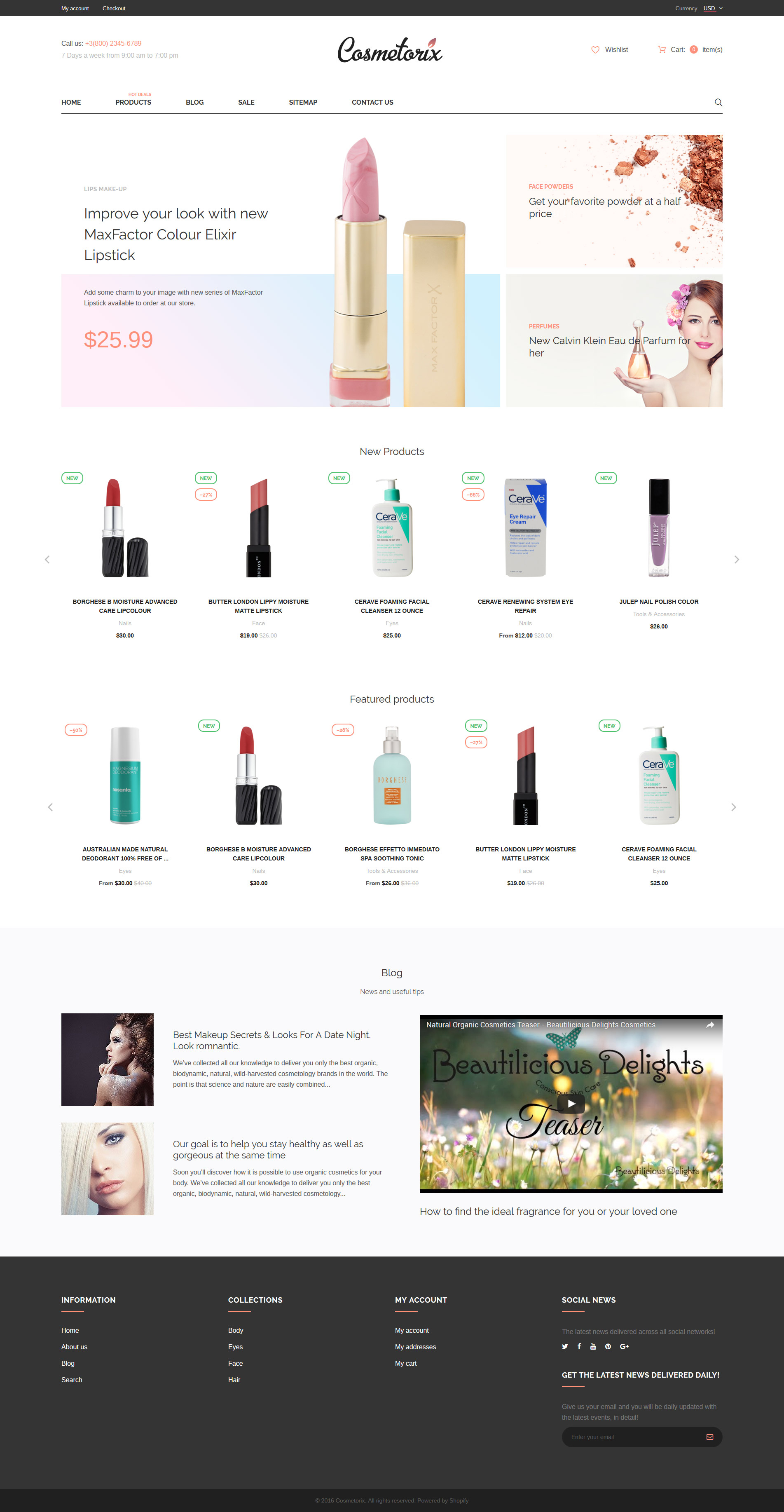 Cosmetorix Shopify Theme