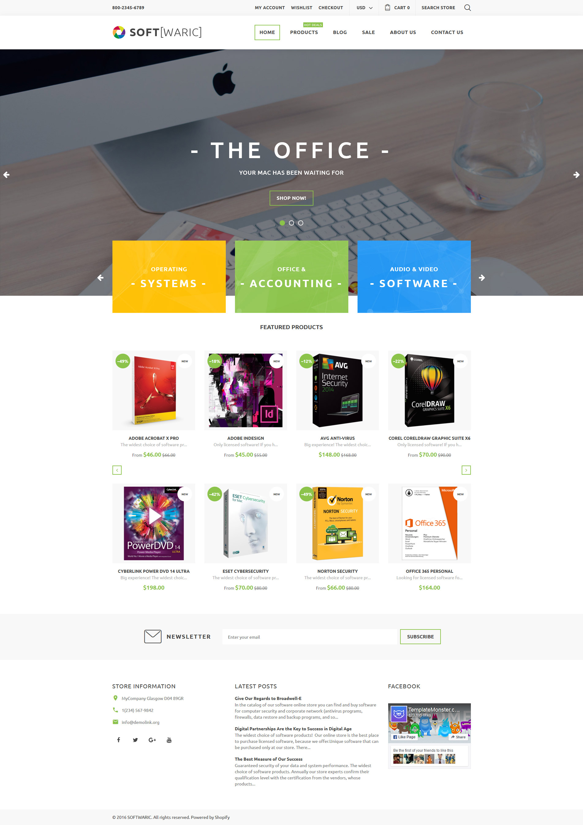 Software Store Responsive Shopify Theme