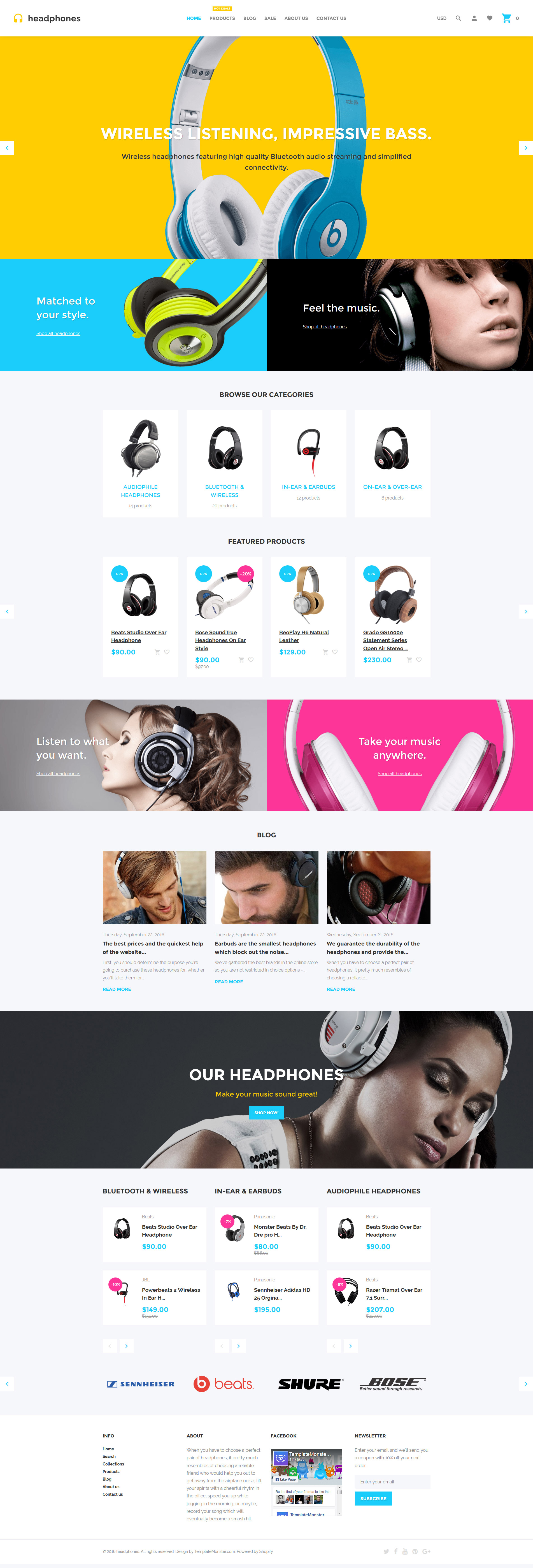 Music Store Template Responsive Shopify Theme