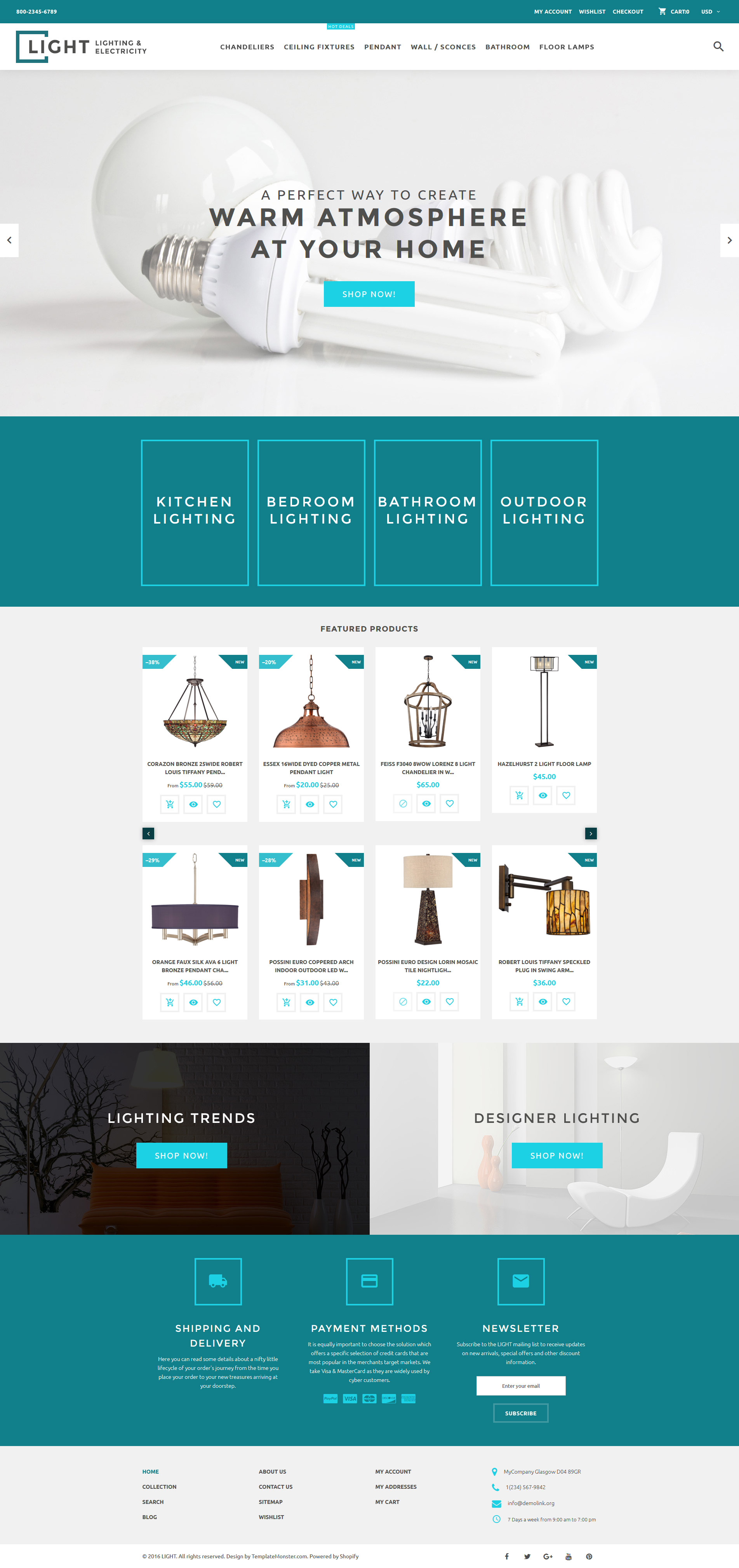 Light – Lighting & Electricity Shopify Theme