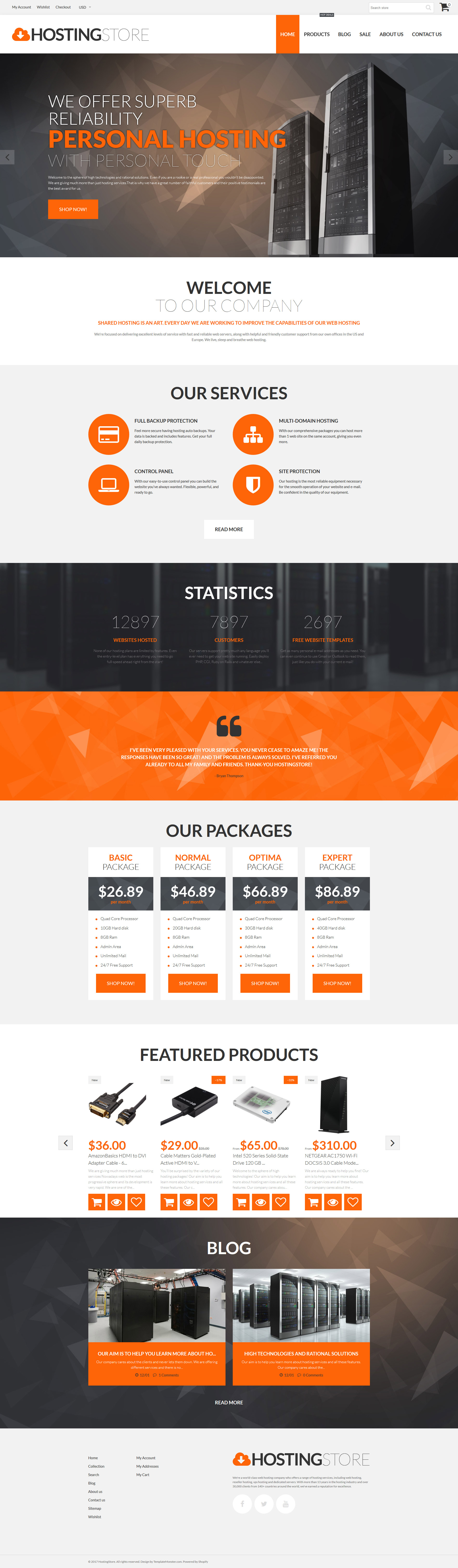 Hosting Store – Hosting & Software Shopify Theme