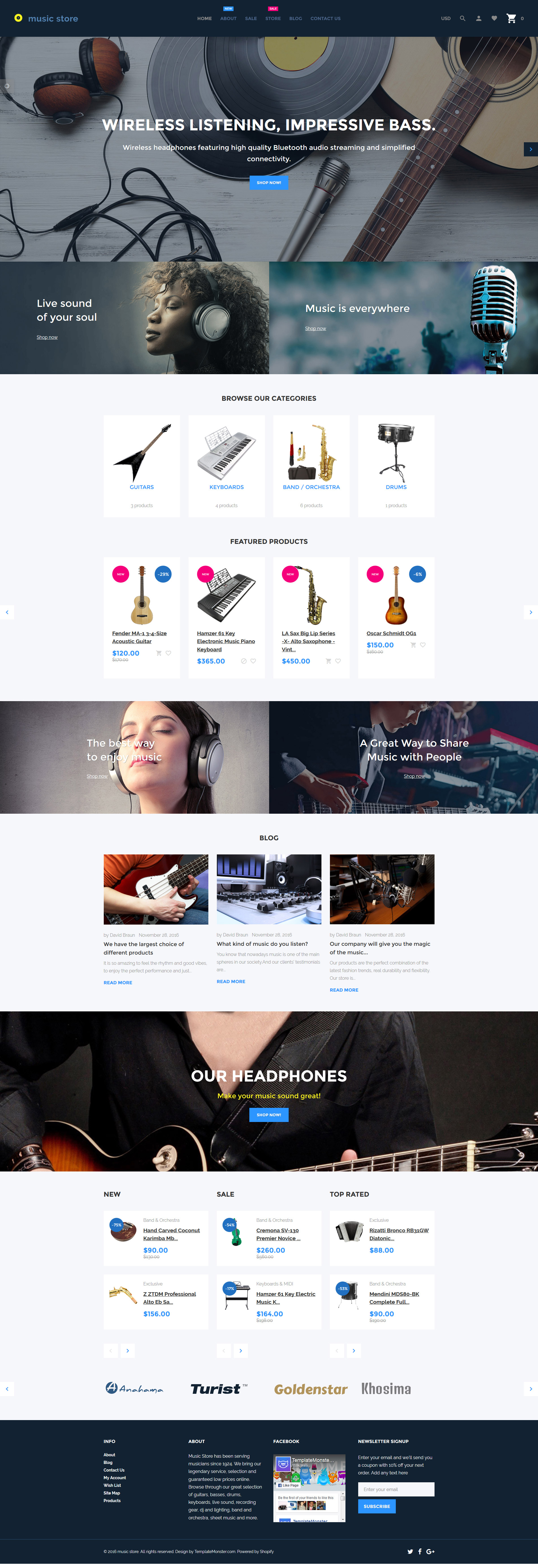 Music Store – Audio & Music Store Shopify Theme