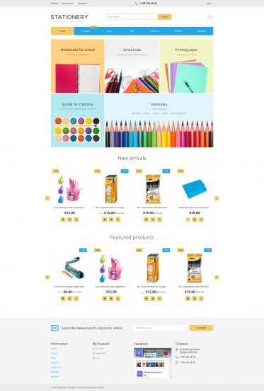 Stationery - Stationery Store Responsive Shopify Theme