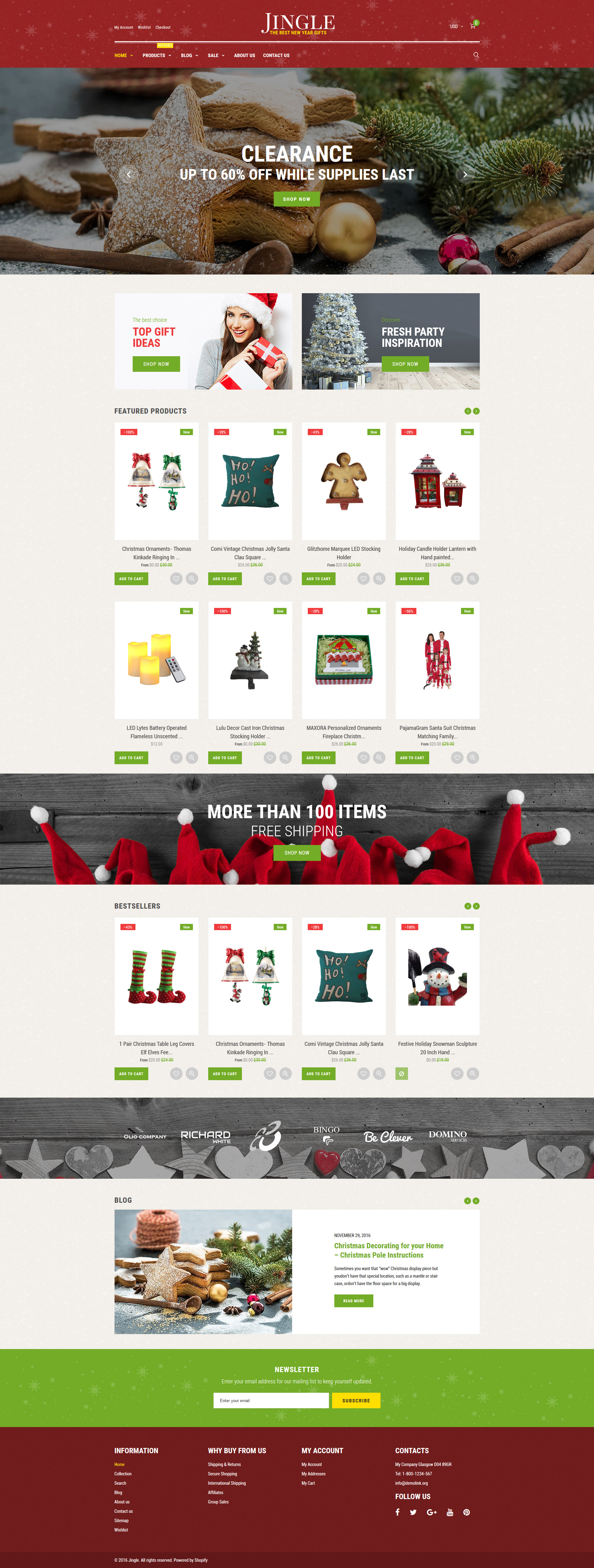 Christmas Template Responsive Shopify Theme