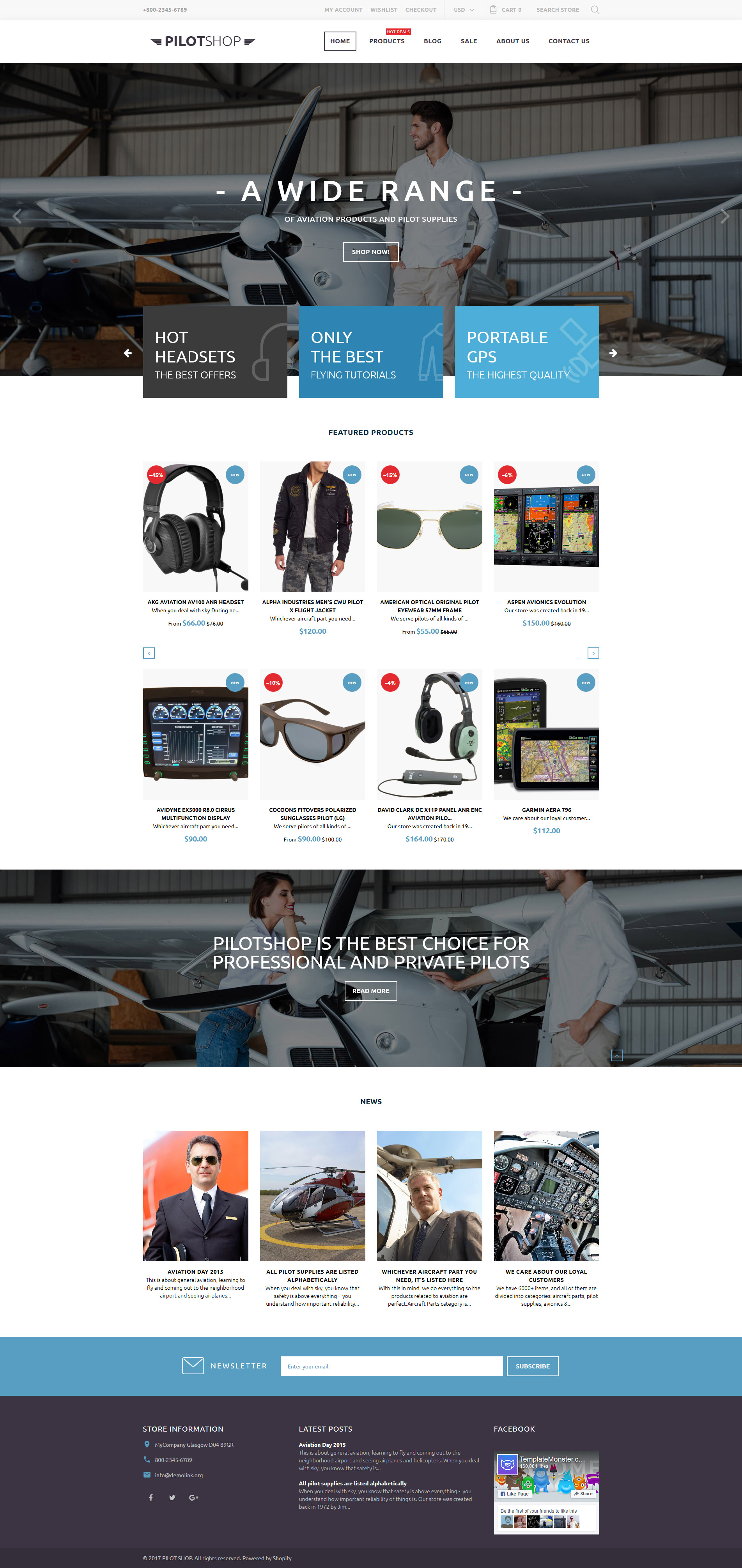 PilotShop – Pilot Supplies Responsive Shopify Theme