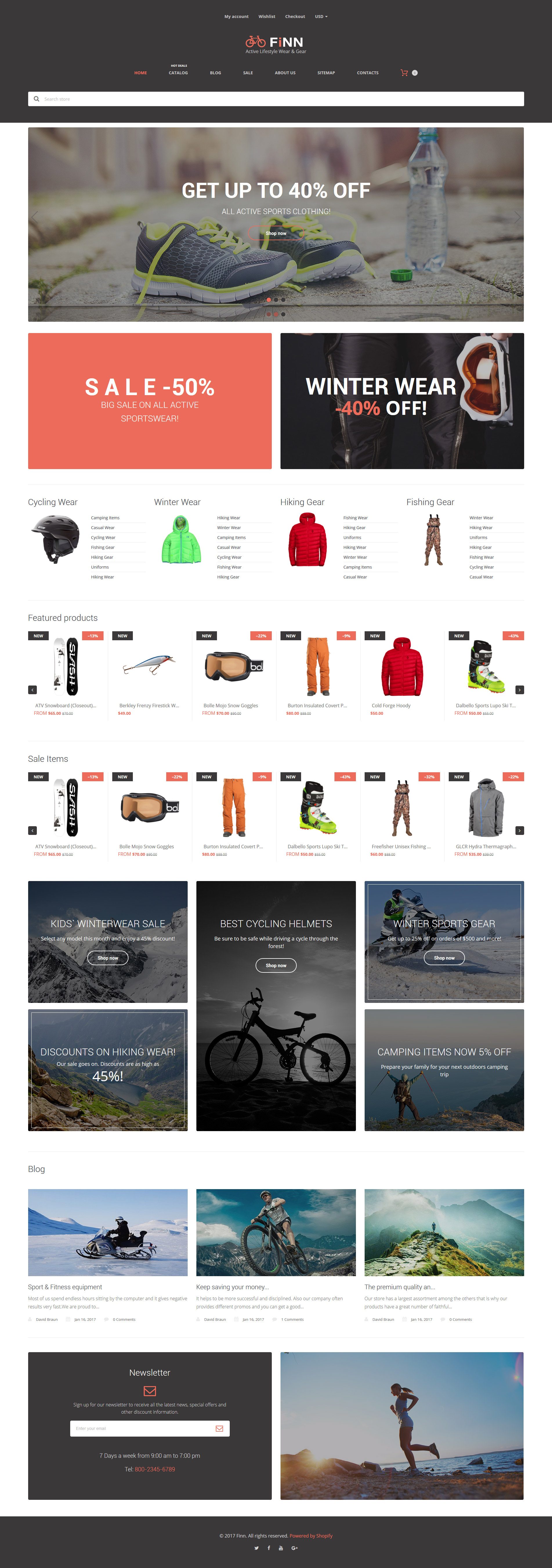 Extreme Sports Store Shopify Theme