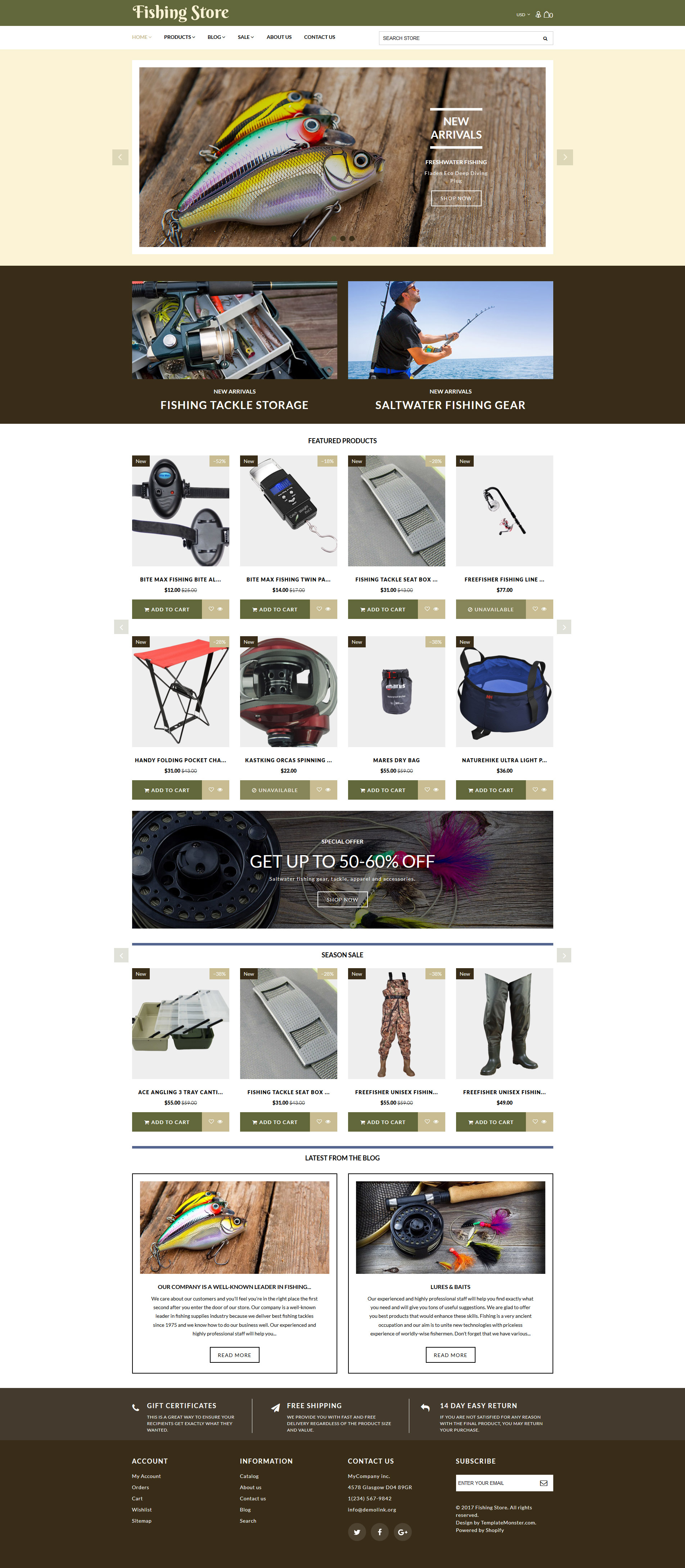 Fishing Store – Fishing Supplies & Equipment Shopify Theme