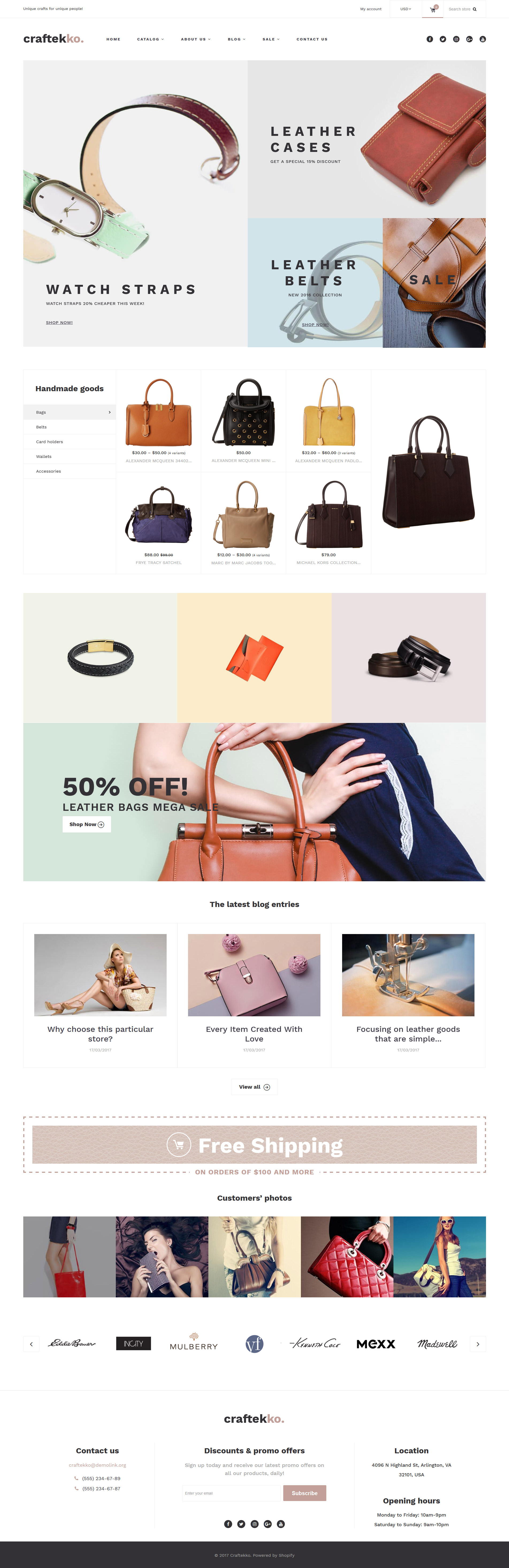 Craftekko – Handbag Responsive Shopify Theme