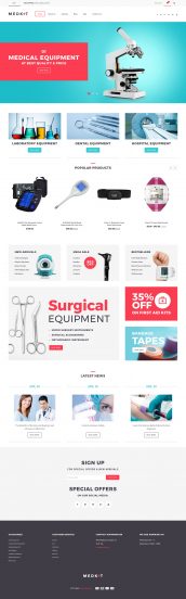 Medical Equipment Template Responsive Shopify Theme