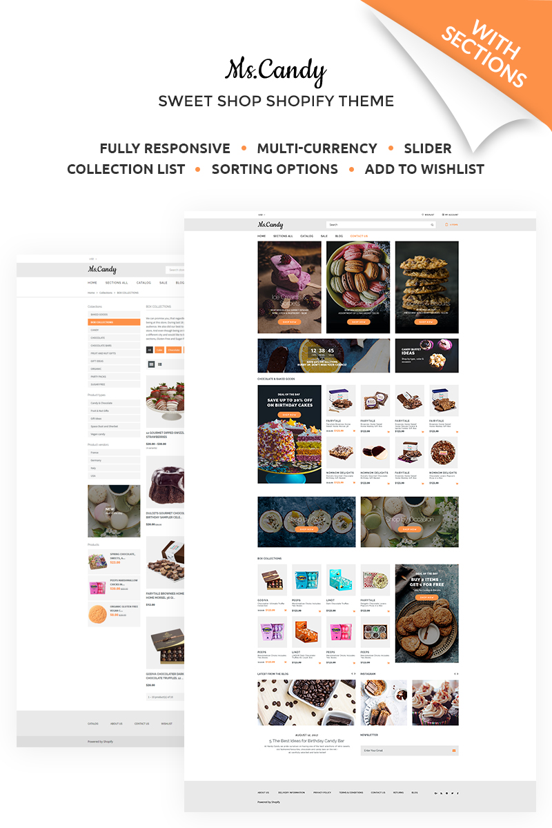 Ms.Candy – Delicicous Sweets & Candies Online Store Shopify Theme