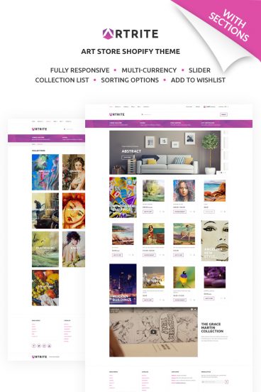 Artrite - Marvellous Art & Paintings Online Store Shopify Theme