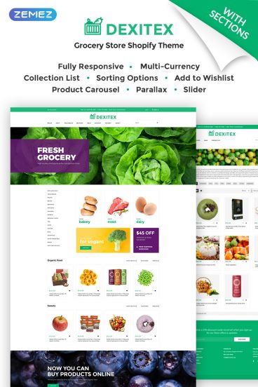 Dexitex - Convenient Grocery Online Store Shopify Theme