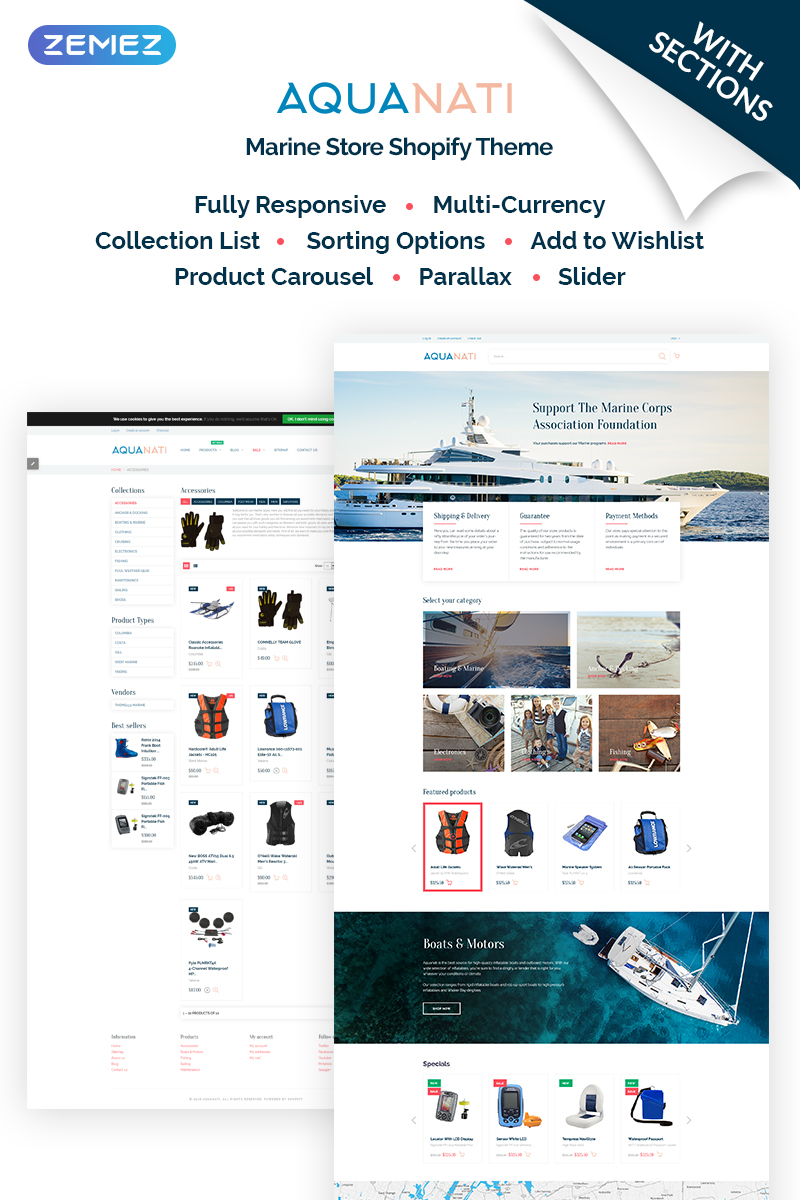 Aquanati – Marine Store Shopify Theme