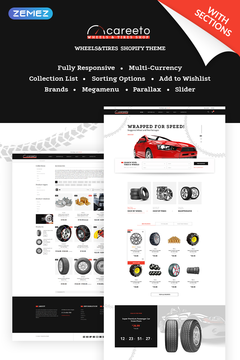 Careeto – Fancy Car Parts Online Store Shopify Theme