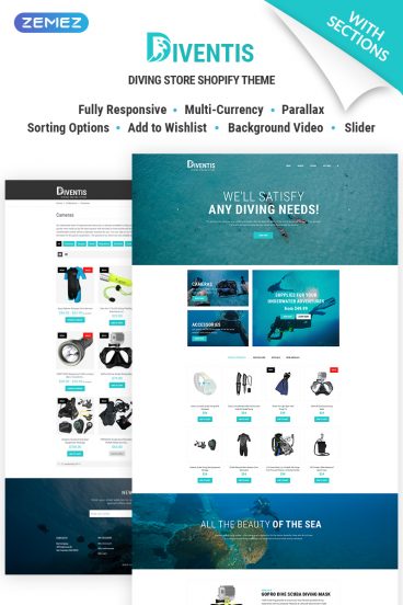 Diventis - Diving Equipment Online Store Shopify Theme