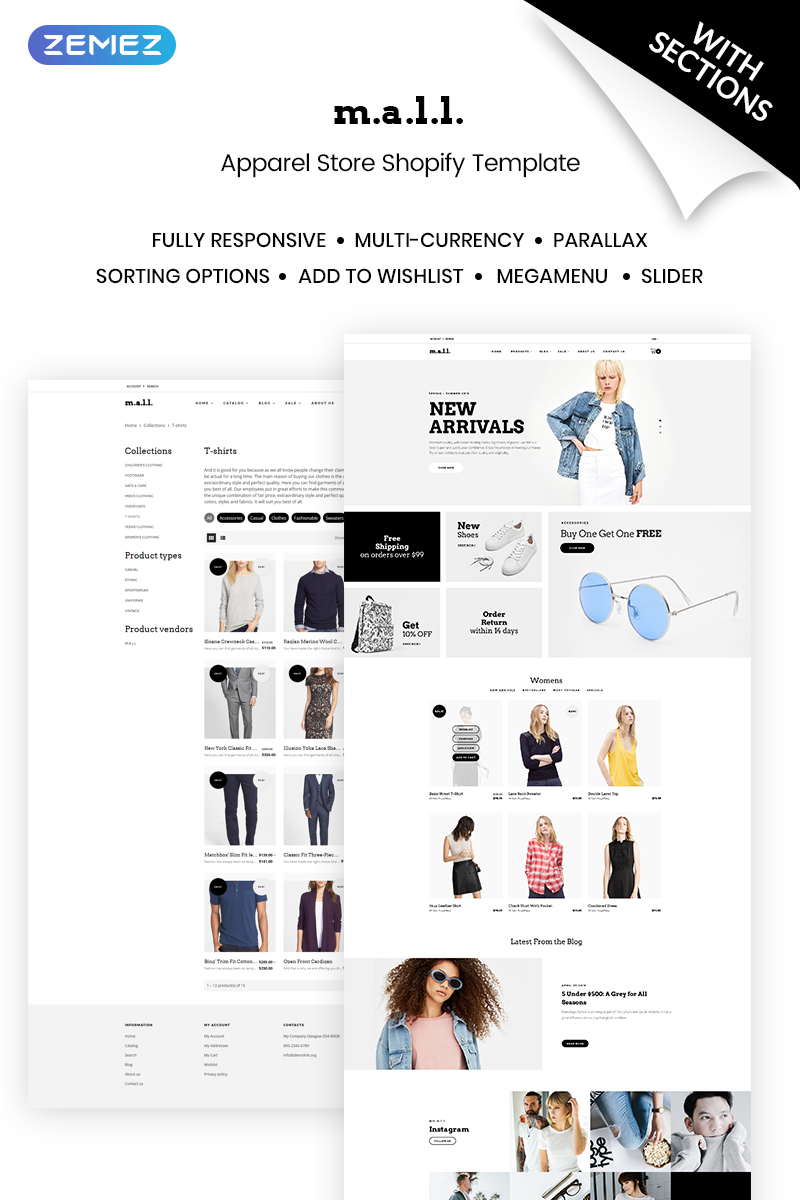 m.a.l.l. – Clothing Store Shopify Theme