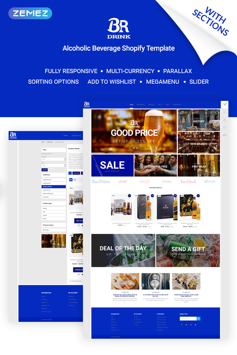 BR Drink – Original Alcohol Online Store Shopify Theme