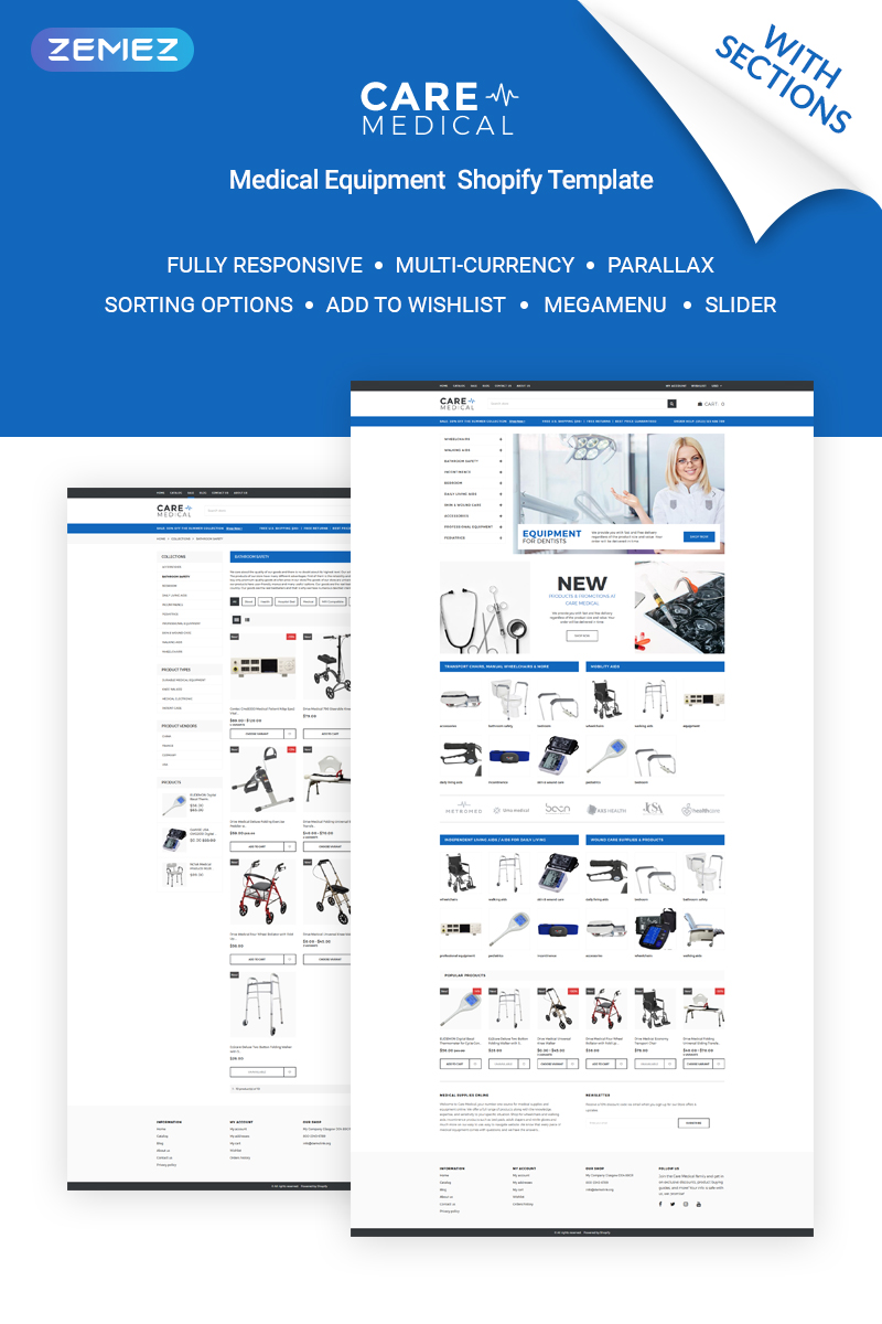 Care – Medical Equipment Shopify Theme