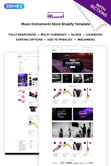 Loud M - Music Instruments Store Shopify Theme