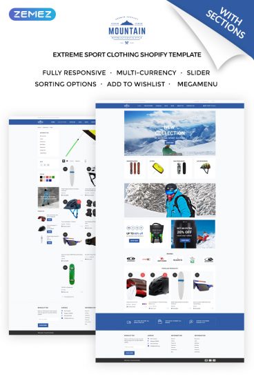 Mountain - Extreme Sport Clothing Store Shopify Theme