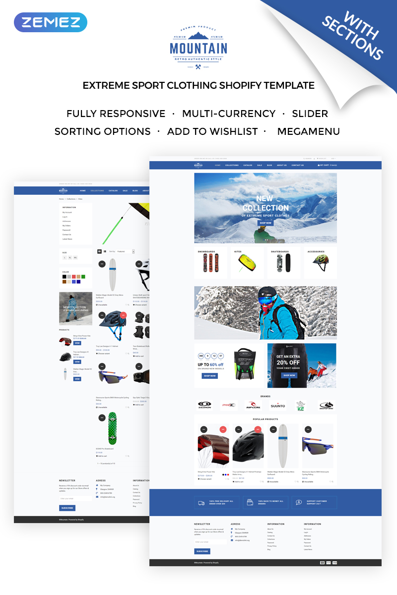 Mountain – Extreme Sport Clothing Store Shopify Theme