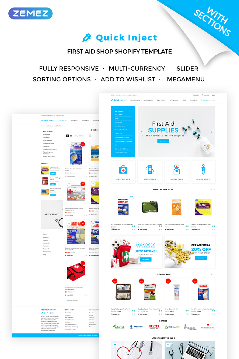 Quick Inject – First Aid Supplies Shopify Theme