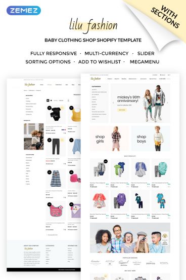 Lilu Fashion - Baby Clothing Shopify Theme