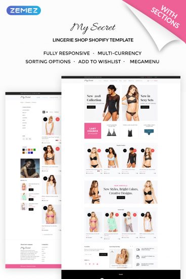 My Secret - Lingerie Shop Shopify Theme