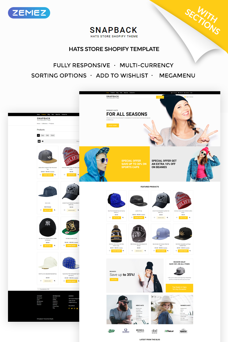 Snapback – Hats Store Shopify Theme