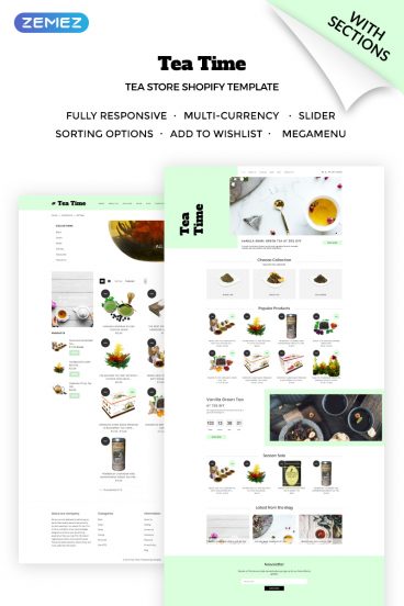 Tea Time - Sophisticated Online Tea Store Shopify Theme