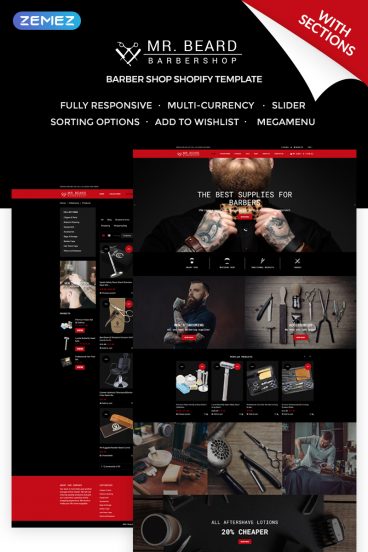 Mr Beard - Brutal Barbershop Shopify Theme