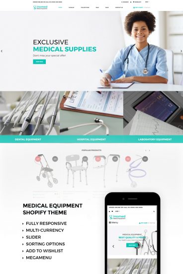 inomed - Clear Medical Equipment Online Store Shopify Theme