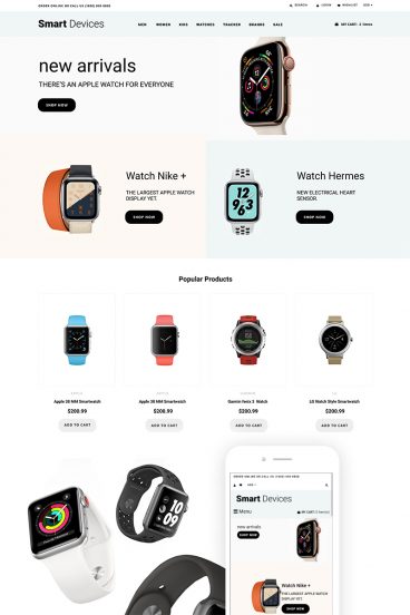 Smart Devices - Smartwatches And Trackers Shopify Theme