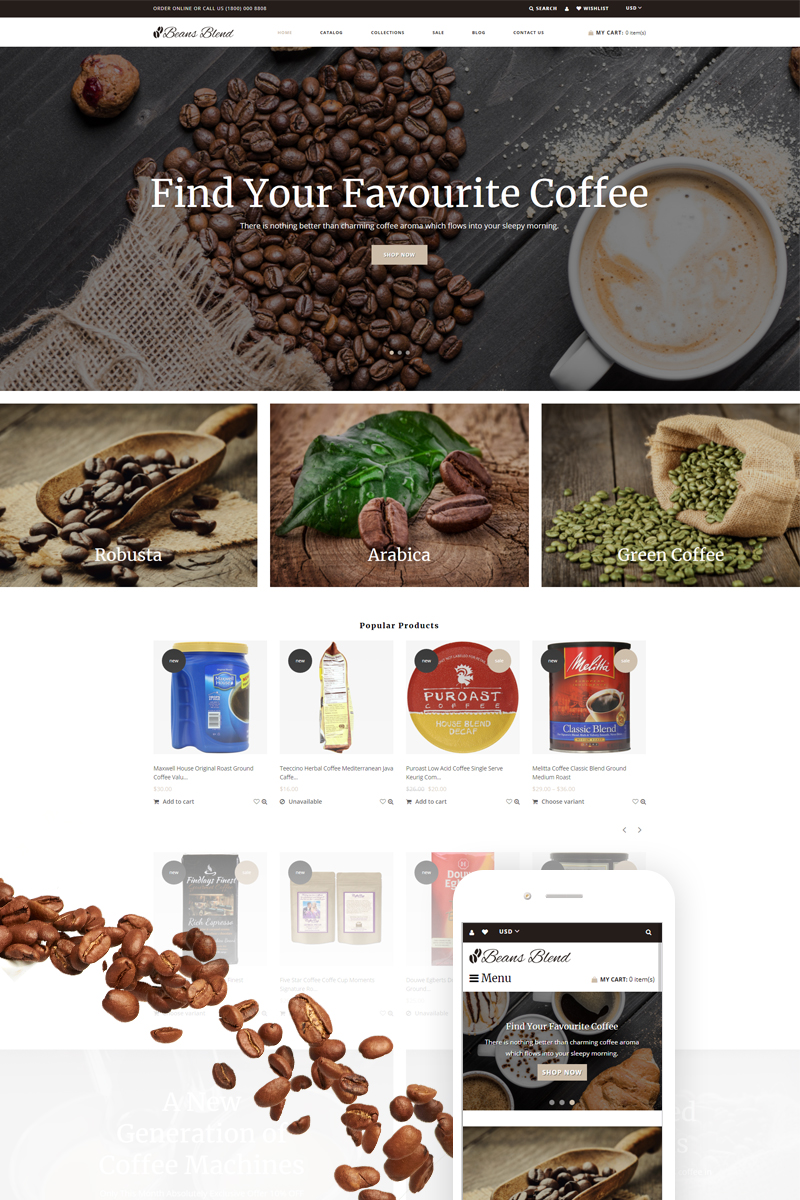 Beans Blend – Coffee Shop Shopify Theme