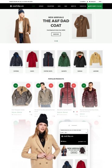 Cool Day.Co - Outerwear Store Shopify Theme