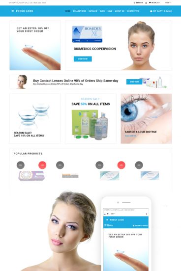 Fresh Look - Contact Lens Store Shopify Theme