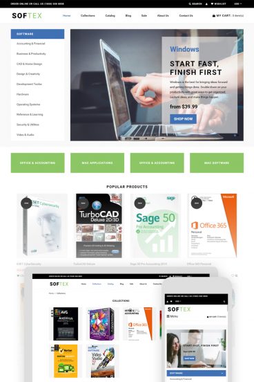 Softex - Software Store Shopify Theme