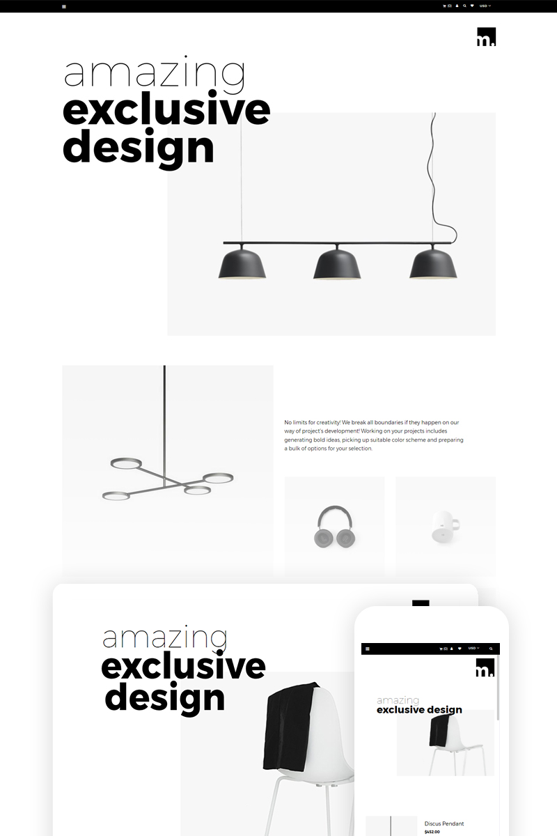 m – Furniture Store Ready-To-Use Shopify Theme