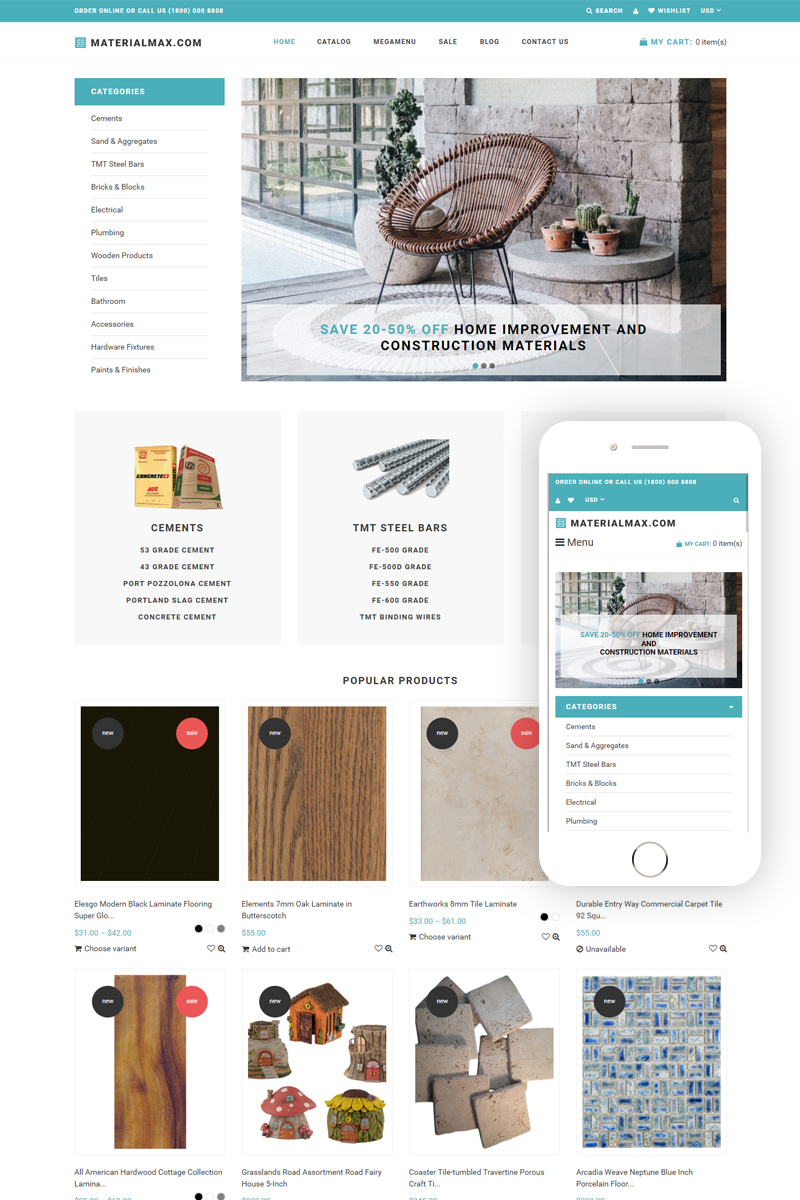 Materialmax – Building Materials Responcive Clear Shopify Theme