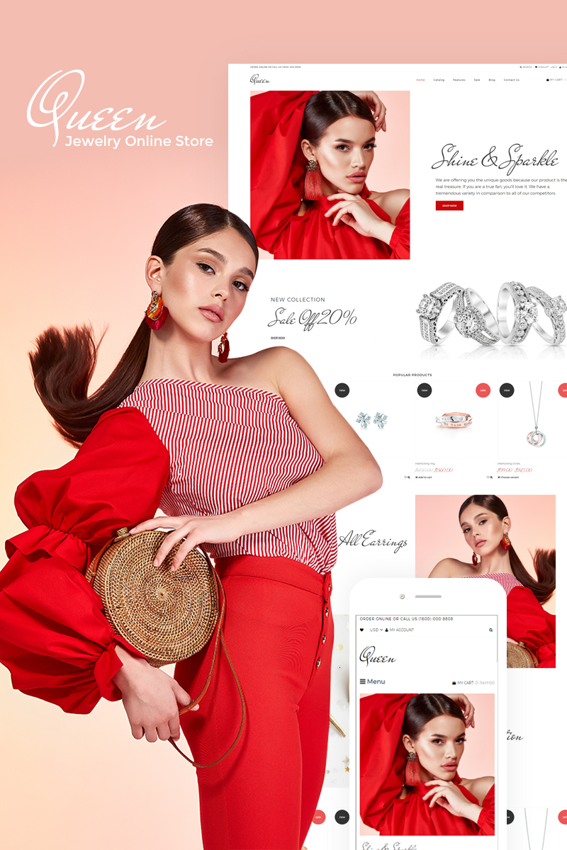 Queen – Jewelry Clean Online Store Shopify Theme