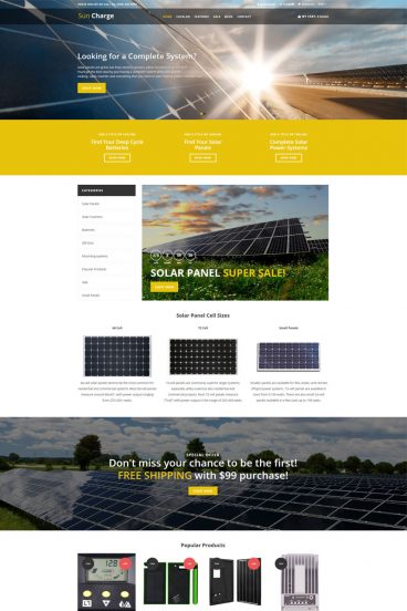 Sun Charge - Industrial Multilanguage Futuristic Shopify Theme