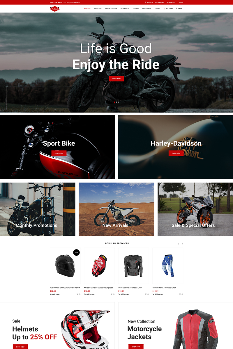 Mototab – Cars & Motorcycle Modern Shopify Theme