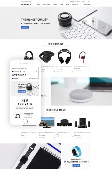 ETRONIX - Electronics Store Ready-To-Use Minimalistic Shopify Theme