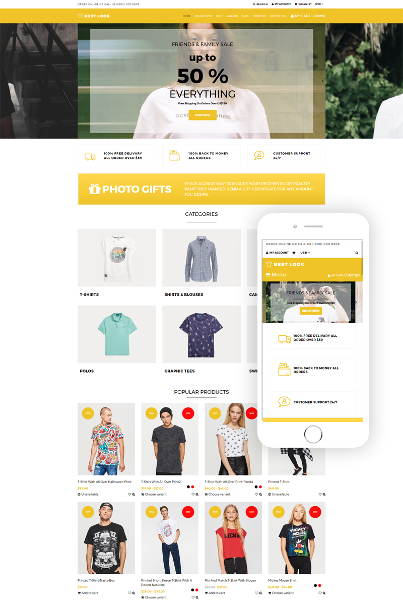 Best Look – T-Shirt Responsive Shopify Theme