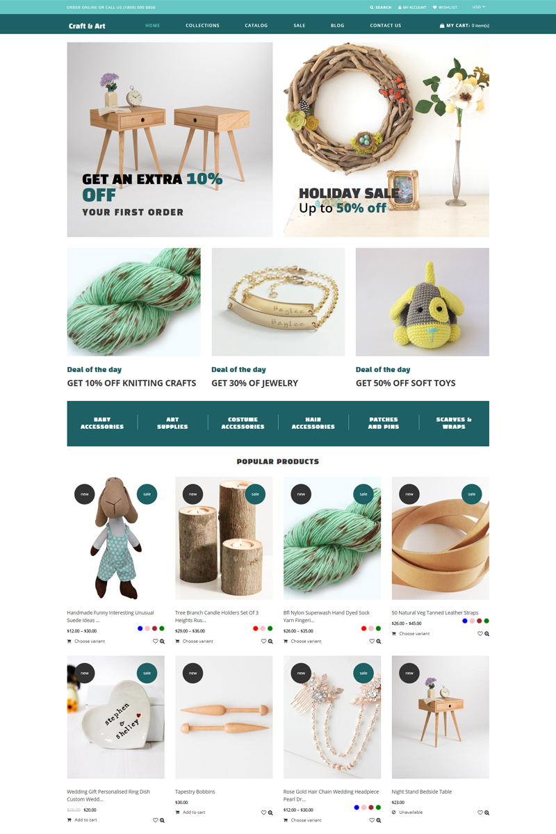 Craft & Art – Handmade & Craft Store Shopify Theme