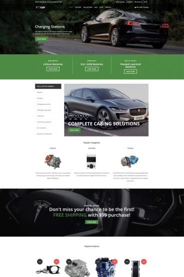 Elcar - Electric Cars Spare Parts Clean Shopify Theme