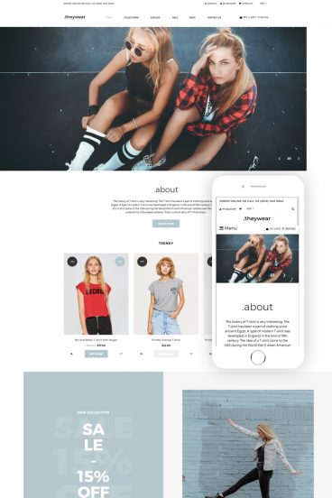 Theywear - T-shirt Shop Elegant Shopify Theme