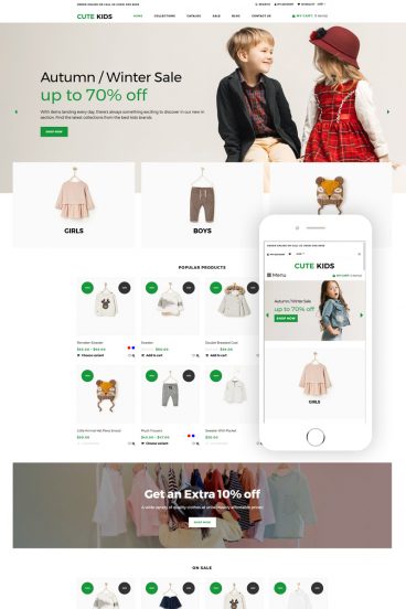 Cute Kids - Fashion Responsive Clean Shopify Theme