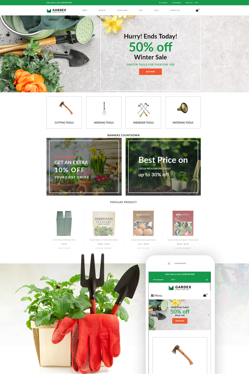 Gardex – Gardening Clean Shopify Theme